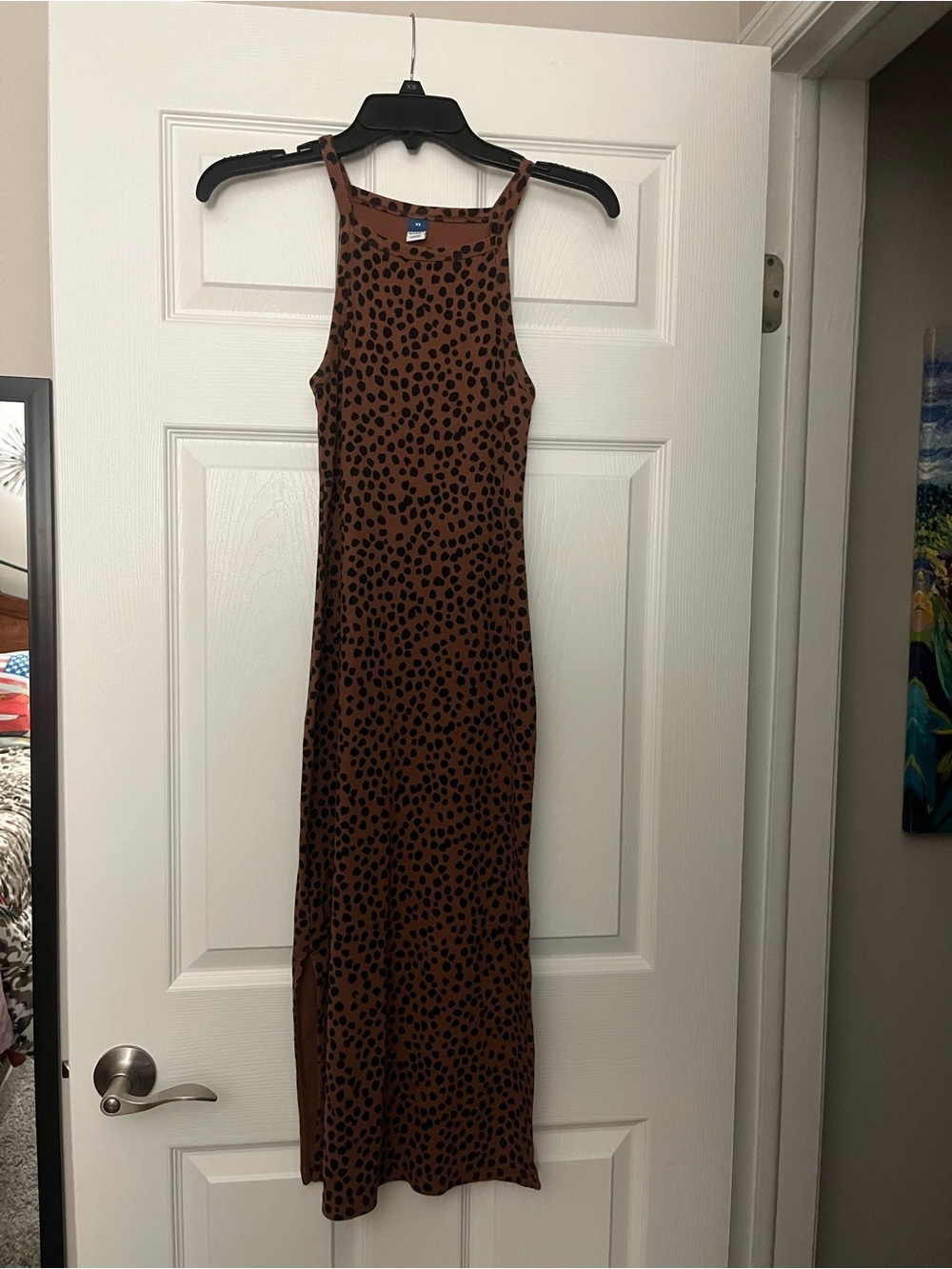 Old Navy Brown Maxi Dress animal Print
